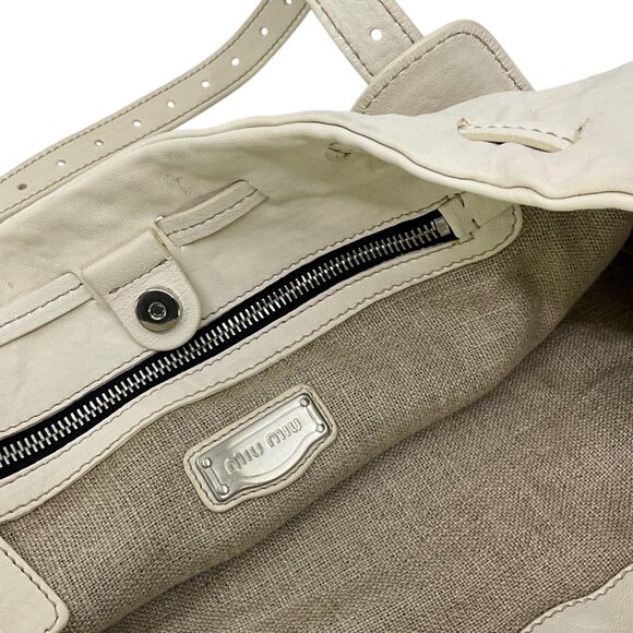 MIU MIU Soft Leather Drawstring Shoulder Bag - Picture 9 of 9